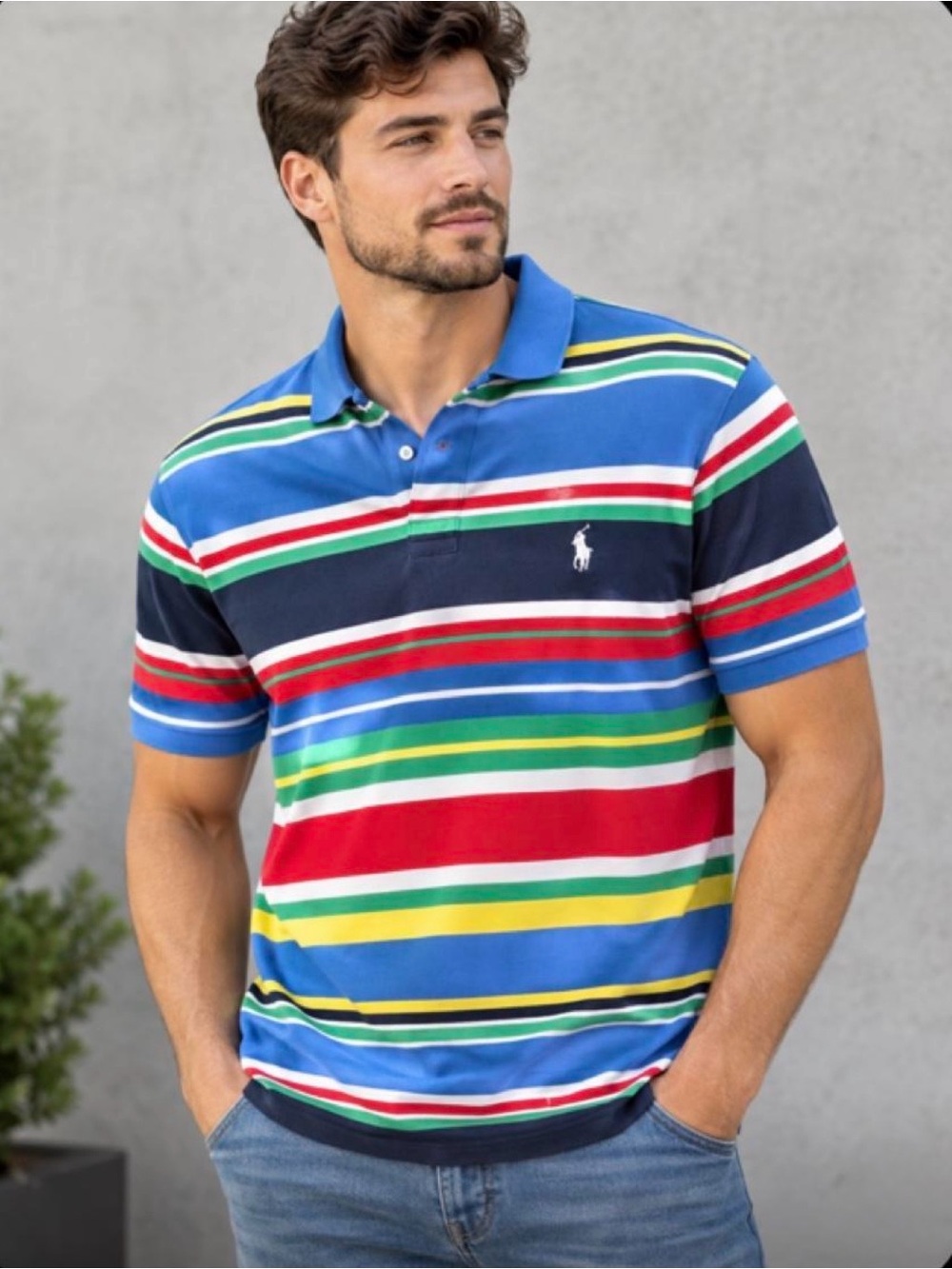 Polo by Ralph Lauren Multicolor Striped Cotton Polo Shirt xl